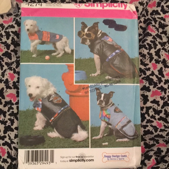 Dog Jacket sewing pattern UNCUT All Sz Simplicity - Picture 1 of 2